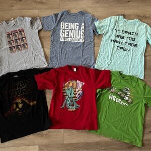 Bundle of Boys Shirts Groot Star Wars Sz Med-Large